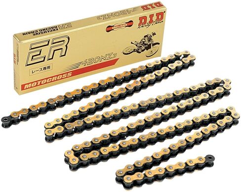 D.I.D Super Non O-Ring 420NZ3 132 طول سلسلة ذهبية / سوداء in Saudi Arabia