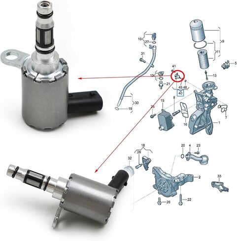 06K115243F صمام متغير التوقيت VVT صمام الملف اللولبي EA888 MK3 1.8/2.0T متوافق مع Audi A1 A3 A4 A5 A6 A7 Q2 Q3 Q5 VW GOLF PASSAT BEETLE Arteon Tiguan T-Roc POLO in Kuwait
