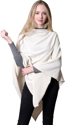 سترة صوفية منسوجة بخمسة اتجاهات من القطن العضوي 100%، سترة صوفية ملفوفة (12 لونًا) (كريمي) in Kuwait