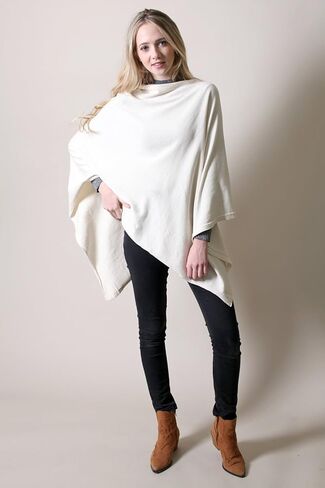 سترة صوفية منسوجة بخمسة اتجاهات من القطن العضوي 100%، سترة صوفية ملفوفة (12 لونًا) (كريمي) in Kuwait