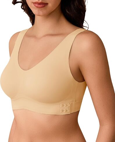 SHARICCA حمالات صدر لاسلكية للنساء - S-3XL حمالة صدر متقاطعة بدون أسلاك داخلية - حمالة صدر مبطنة بدون خياطة لدعم الظهر in Kuwait