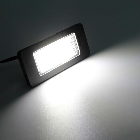 قطعتان من مجموعة مصابيح لوحة الترخيص LED من Canbus متوافقة مع سيارة Volkswagen Jetta MK6 Sedan/Tiguan/Touareg/Golf MK7 Variant/Passat B6 B7 Variant، بديل OEM لـ Audi A1 A4 A5 A6 A7 Q5 in Saudi Arabia