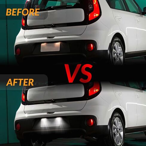 LED License Plate Lights Compatible with Hyundai 2011-2017 Veloster, 2009-2016 Genesis Coupe, Kia 2009-2019 Soul Rear Tag Lamps 6000K White, 2PCS in Saudi Arabia