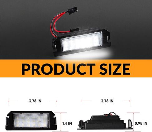 LED License Plate Lights Compatible with Hyundai 2011-2017 Veloster, 2009-2016 Genesis Coupe, Kia 2009-2019 Soul Rear Tag Lamps 6000K White, 2PCS in Saudi Arabia