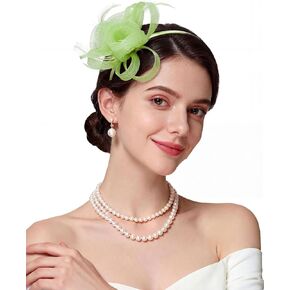 قبعات زينة كنتاكي 2026 ديربي للفتيات والنساء قبعة حفلات الشاي لحفلات الزفاف مشبك شعر ريشي شبكي أغطية الرأس in Kuwait