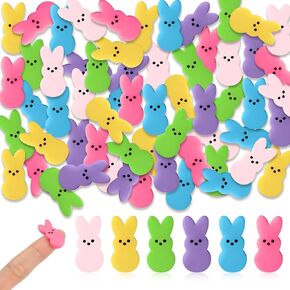 60pcs Mini Easter Pastel Bunny Resin Decor, Mixed Colors Rabbit Resin Charms for Dollhouse Garden, Cute Bunny for Easter Egg Hunt Activity Spring Craft Supply Basket Landscape DIY Decoration in Kuwait