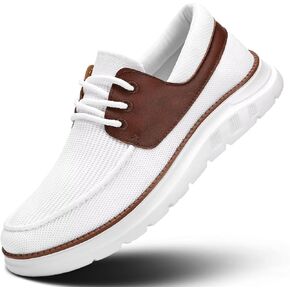 Mens Slip-On Loafers Comfortable Boat Shoes Lace Up Casual Walking Sneakers Mesh Business Oxfords Work Lightweight Soft Sole in Kuwait