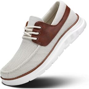 Mens Slip-On Loafers Comfortable Boat Shoes Lace Up Casual Walking Sneakers Mesh Business Oxfords Work Lightweight Soft Sole in Saudi Arabia