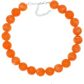 نحن نحن مكتنزة كبيرة مطرز قلادة للنساء كبيرة الاكريليك جولة الخرز بيان القلائد زي حبة المختنق مجوهرات هدية in Kuwait