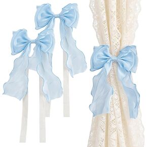 2 حزمة القوس الستار Tiebacks الفرنسية حريري الستار Holdbacks أنيقة الدانتيل الشريط التعادل ظهورهم لا الحفر للمنزل غرفة نوم مكاتب غرف الطعام الديكور حبل الملحقات (أرجواني) in Kuwait