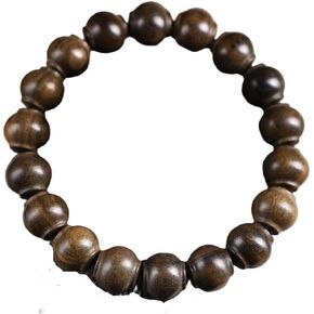 سوار بوديساتفا العود المحايد، خرز بوذا، خرز خشبي، سوار خشبي بني مستدير معطر in Kuwait