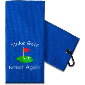 Funny Golf Towel Gift for Dad, Retirement Gifts for Men Golfer, Funny Golf Towel for Men, Embroidered Golf Towels for Golf Bags with Clip (I Can Drive 300 Yards) in Saudi Arabia