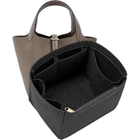 Purse Organizer Felt Purse Organizer Inserts for Picotin 18 Inserts HandBag (Black, PC18) in Saudi Arabia