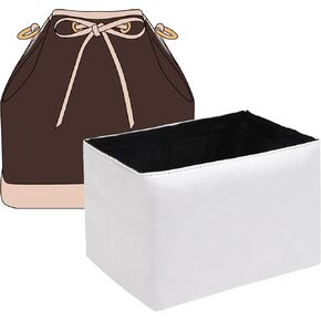 Purse Organizer Insert Compatible with LV Noe BB Bucket Bag,Upgraded Lightweight Water-Resistant Dupontpaper bag insert organizer Shaper for Luxury Bags(White/Black) in Kuwait