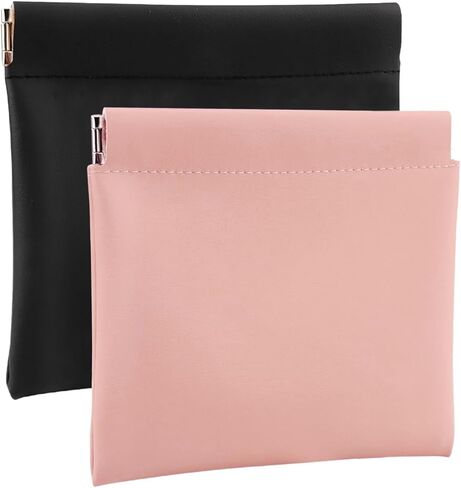 Leather Squeeze Coin Purse Pouch – Compact & Secure Change Holder for Men & Women in Kuwait