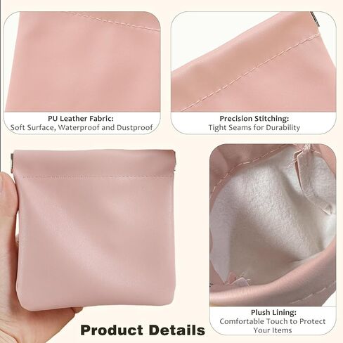 Leather Squeeze Coin Purse Pouch – Compact & Secure Change Holder for Men & Women in Kuwait