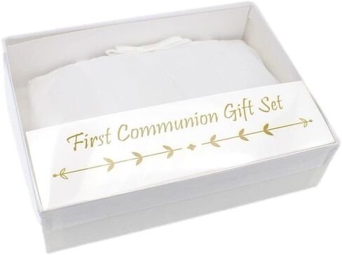 مجموعة هدايا وإكسسوارات ومحفظة أورجانزا بيضاء من كريستيان ليفينج فيرست كوميونيون in Kuwait