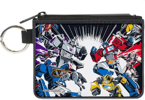 Buckle-Down Transformers Wallet, Coin Purse, Transformers Decepticon and Autobots Battle Black White, Canvas in Saudi Arabia