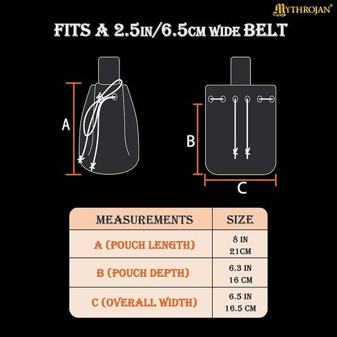Mythrojan Drawstring Belt Bag Renaissance Costume Accessories Medieval Suede Leather Purse Viking Coin Jewelry Pouch Waist Bag for LARP, Festivals, Renfaire, Reenactments (Purple- 5" x 6") in Saudi Arabia