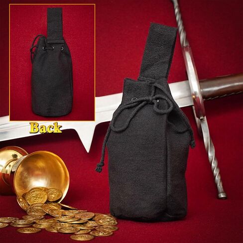 Mythrojan Drawstring Belt Bag Renaissance Costume Accessories Medieval Suede Leather Purse Viking Coin Jewelry Pouch Waist Bag for LARP, Festivals, Renfaire, Reenactments (Purple- 5" x 6") in Saudi Arabia