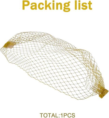 Bridal Birdcage Veil, Nylon Fascinator Mesh Face Veil with Invisible & Comfortable Iron Combs for Woman & Girl(Gold) in Saudi Arabia