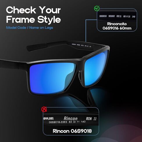 Replacement Lenses for Costa Del Mar Rinconcito 06S9016 60mm Sunglasses in Saudi Arabia