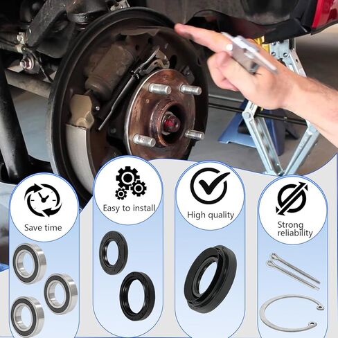 Rear Axle Wheel & Brake Drum Bearing Seals & O-Ring Kit Compatible for Honda Foreman 400 450 500 Rubicon 500 Rancher 350 400 1997-2013 in Saudi Arabia