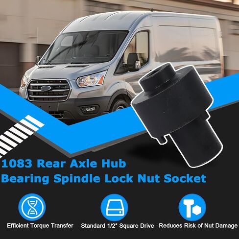 1083 Rear Axle Hub Bearing Spindle Lock Nut Socket Wrench Removal Tool for Ford Transit 150 250 350 2015-2025 RWD 3.2L 3.5L 3.7L Replaces 205-1007,8C3Z1A124A,E8TZ1A124A,615-133 in Saudi Arabia