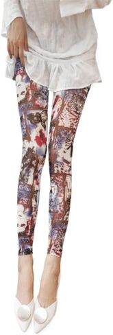 Premium Fashion Patterned Footless Tights for Women with Designs Sheer Leggings Colorful Pantyhose in Saudi Arabia