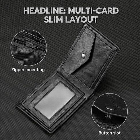 محفظة AMARONE الجلدية الخفاش للرجال هدية عيد الحب له هدية شخصية للزوج هدايا عيد ميلاد فريدة من نوعها أفضل للذكرى السنوية | معرف البطل مع قناع البطل الخارق المعدني ثلاثي الأبعاد (ثنائي الطي) in Kuwait