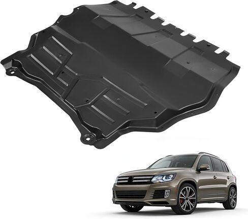 Engine Splash Shield Compatible with 2009-2018 Volkswagen Tiguan R-Line SE Sport Wolfsburg Edition Limited Base Replacement for VW1228133 5N0825235C Plastic(PP) Black in Saudi Arabia