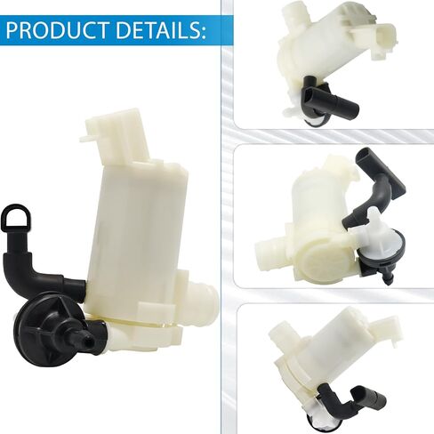 Front Windshield Washer Wiper Fluid Pump Motor with Grommet Replace 76846-TF0-003 76846-TF0-013 Compatible with Honda Civic 2009-2012 for Honda Fit 2009-2013 for Honda CR-V 2012-2014 in Saudi Arabia