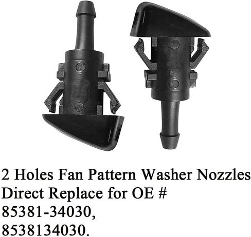 Unifizz Premium Wiper Washer Nozzles 85381-34030 Fit for Toyota FJ Cruiser 2007-2014 | Sequoia 2004-2007 | Tundra 2000-2006,2 Pack 8538134030 Windshield Washer Fluid Jet Nozzle in Kuwait