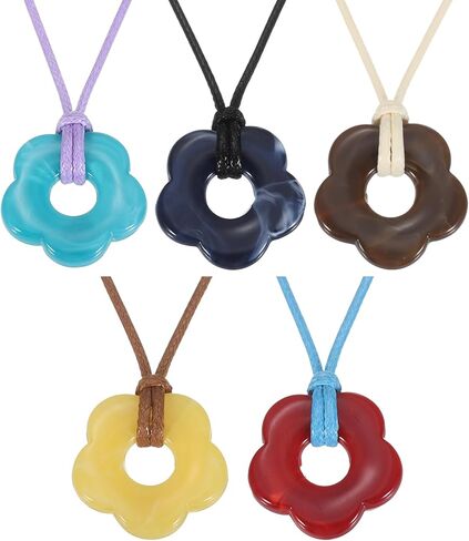 PATIKIL Acrylic Flower Pendant Necklace Adjustable Chokers in Saudi Arabia