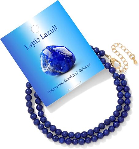 Turquoise Natural Stone Necklace for Women 4mm Handmade Crystal Choker Bead Necklace Gemstone Necklace Healing Crystal Jewelry for Women in Kuwait