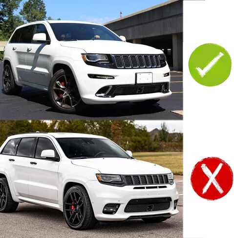 3 Pieces Front Lip for Jeep Grand Cherokee SRT/Srt8 12-16 Add-0n Front Bumper Spoiler Diffuser Splitter ABS Plastic (Carbon Fiber Painted) in Saudi Arabia