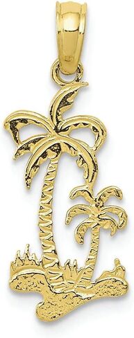 FJC Finejewelers 10k Yellow Gold Double Palm Trees Charm in Saudi Arabia