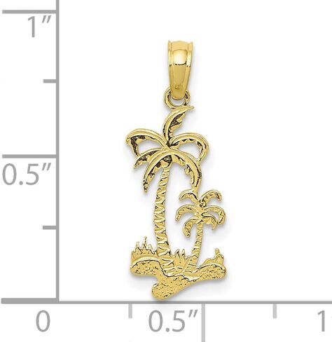 FJC Finejewelers 10k Yellow Gold Double Palm Trees Charm in Saudi Arabia