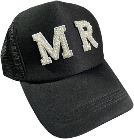 Pearl Bridal Hat Baseball Cap Bridal Wedding Bride Groom Hat for Newlywed Couples Bridal Party in Kuwait