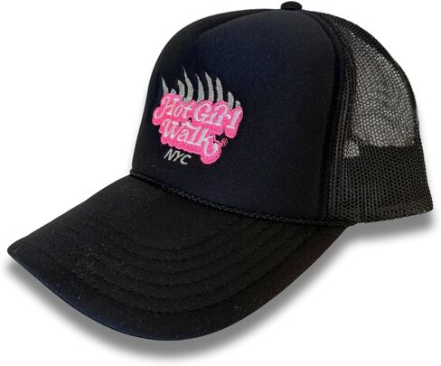 New York City Trucker Hat, Black, Mesh Back, Embroidered Logo in Saudi Arabia