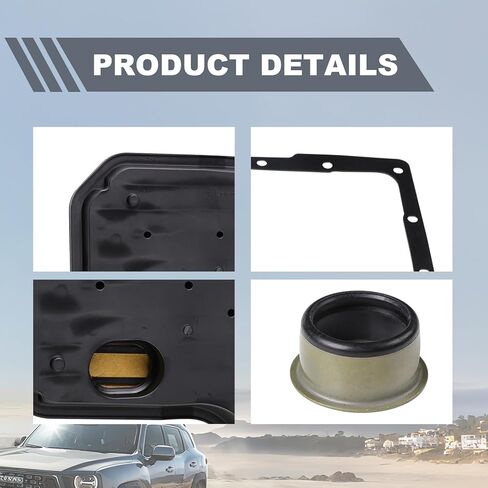 طقم فلتر ناقل الحركة وحشية وعاء الزيت متوافق مع Chevy Silverado 1500 2500 HD 3500، GMC Sierra 1500 Classic، Yukon، Savana، Cadillac Escalade، فلتر ناقل الحركة الأوتوماتيكي يناسب 58847 in Kuwait