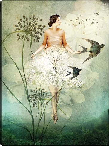 Fine Art Canvas Flyby Canvas Wall Decor by Artist Catrin Welz-Stein for Living Room, Bedroom, Bathroom, Kitchen, Office, Bar, Dining & Guest Room - Ready to Hang - 12 in x 16 in in Saudi Arabia