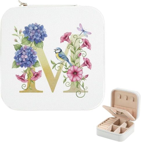 St Patricks Day Clovers Travel Jewelry Box, Portable Jewelry Box with Mirror, Small Jewelry Case Organizer and Storage for Girls Women Teen, Mini Travel Essentials Gifts for Birthday in Saudi Arabia