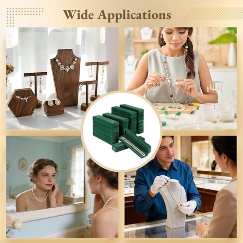 24 قطعة من صناديق الأساور المخملية، صندوق عرض مجوهرات طويل 8.7 بوصة، صندوق هدايا مجوهرات مخملي أخضر، حقيبة تخزين المجوهرات للاستخدام التجاري in Kuwait