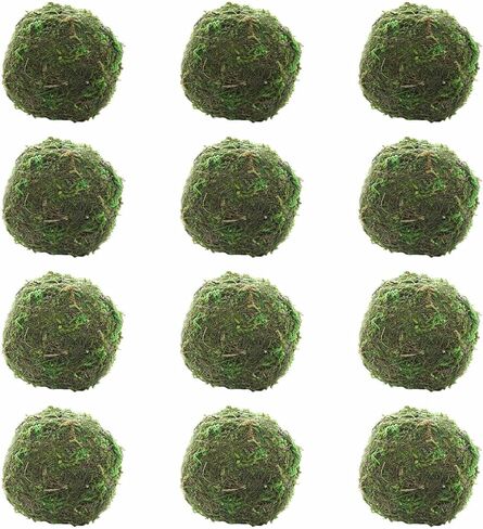 12 Pcs Faux Moss Balls Decorative 2.3 Inch Artificial Green Moss Balls Decor in Kuwait