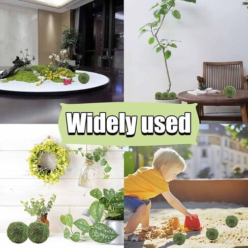 12 Pcs Faux Moss Balls Decorative 2.3 Inch Artificial Green Moss Balls Decor in Kuwait