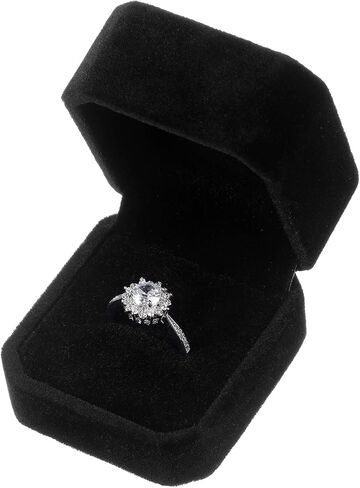 36 Pcs Black Velvet Ring Box Blulk for Wedding Ceremony Engagement Jewelry Boxes Packaging Display Ring Case Earring Storage Holder for Proposal Anniversary Birthday Gift in Saudi Arabia