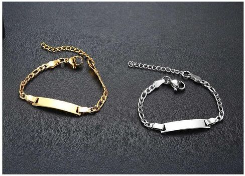 Goo Design Sterling Silver Baby Name Bracelet, Personalized Adjustable Chain, Customized Jewelry Gift for Women in Saudi Arabia