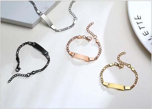 Goo Design Sterling Silver Baby Name Bracelet, Personalized Adjustable Chain, Customized Jewelry Gift for Women in Saudi Arabia