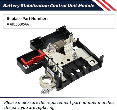 68256605AA Battery Stabilization Control Unit Module Fit for Jeep Renegade 2015 2016 2017 2018 2019 2020 2021; for Fiat 500X 2016 2017 2018 i4 engine Battery Control Unit Accessories in Saudi Arabia